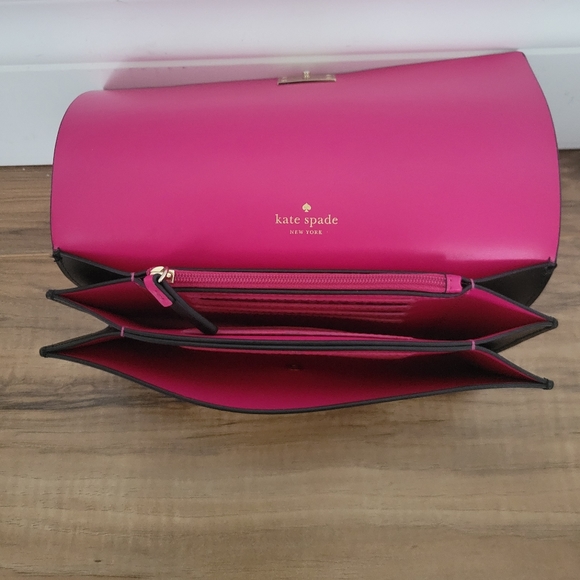 Kate Spade Black & Hot Pink Wallet - Picture 6 of 8